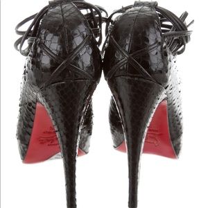 Christian Louboutin Python Bloody Mary 120 Pumps